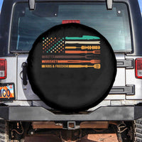 BBQ Spare Tire Cover With American Flag Brisket Butts Ribs and Freedom Grilling Gifts