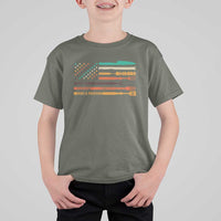 BBQ T Shirt For Kid With American Flag Brisket Butts Ribs and Freedom Grilling Gifts - Wonder Print Shop