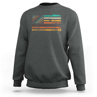 BBQ Sweatshirt With American Flag Brisket Butts Ribs and Freedom Grilling Gifts - Wonder Print Shop