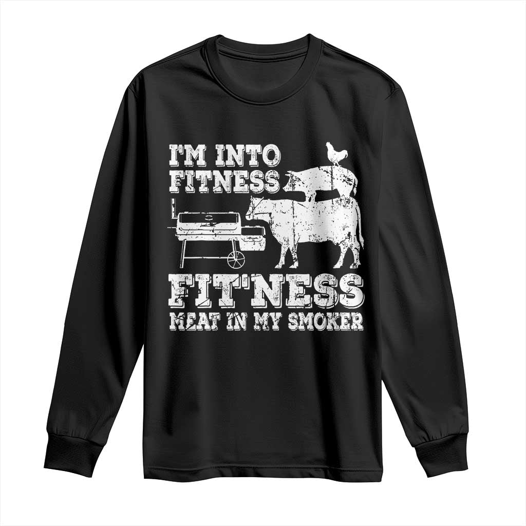 Funny BBQ Long Sleeve Shirt Meat Smoking Barbeque Griller Grilling Gifts