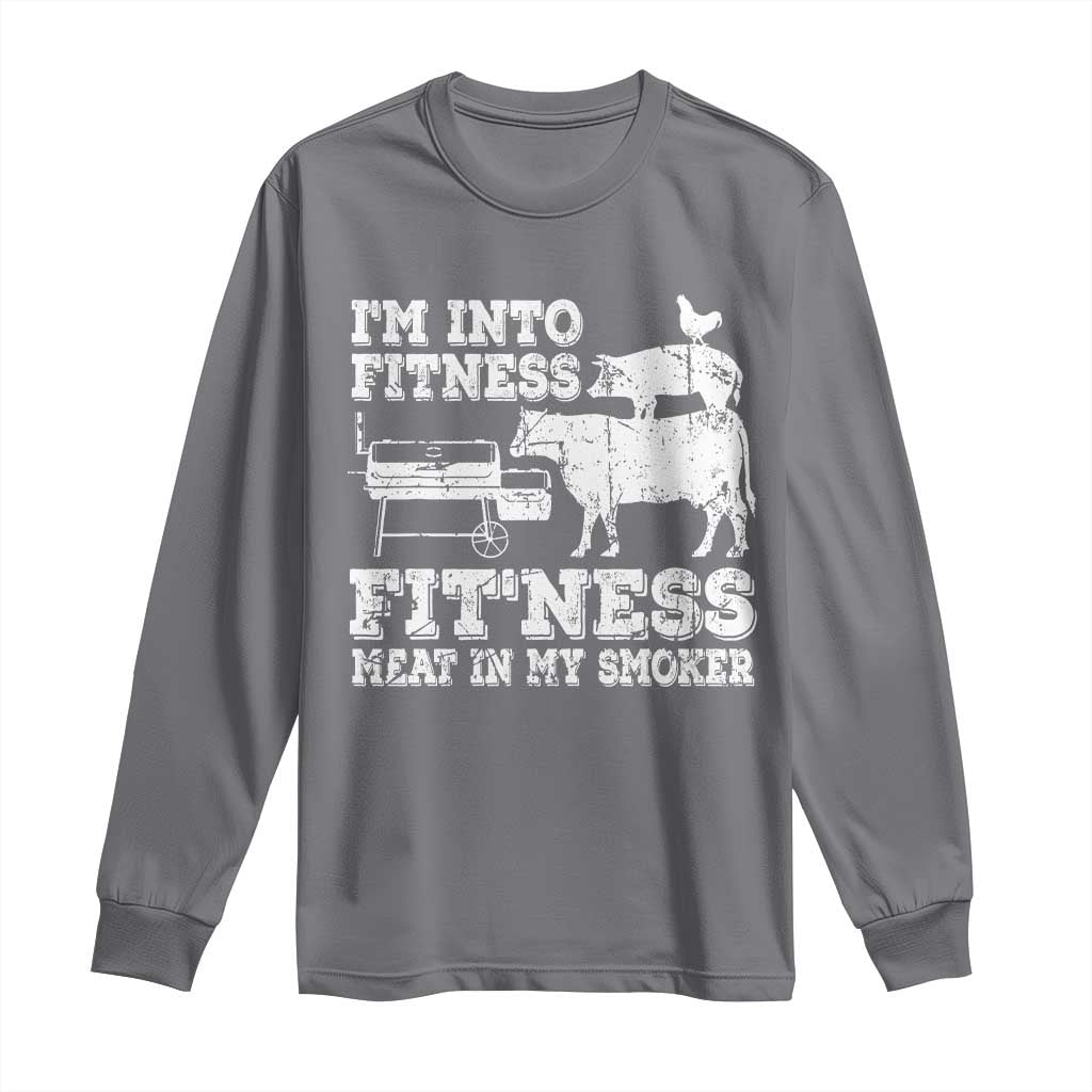 Funny BBQ Long Sleeve Shirt Meat Smoking Barbeque Griller Grilling Gifts