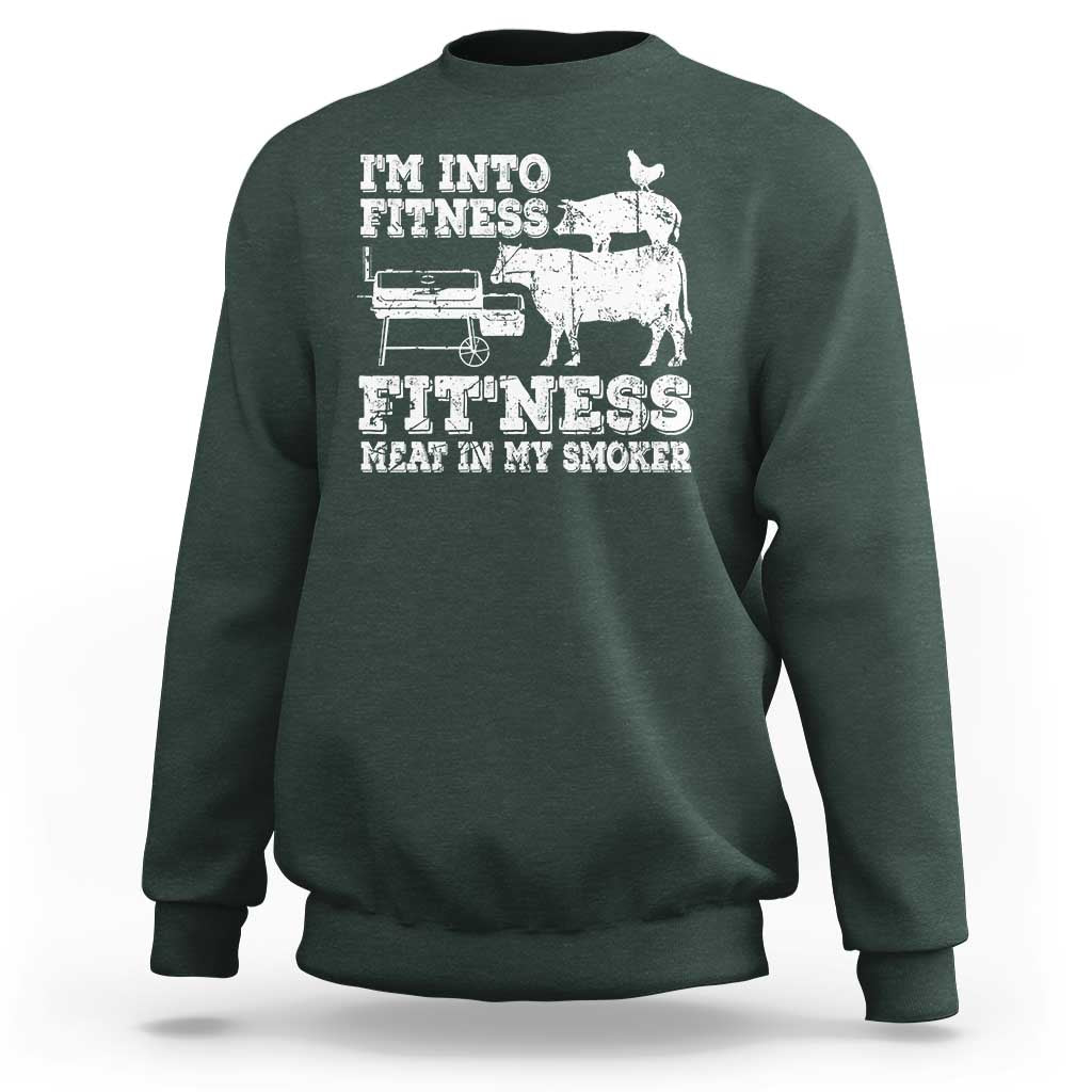 Funny BBQ Sweatshirt Meat Smoking Barbeque Griller Grilling Gifts - Wonder Print Shop