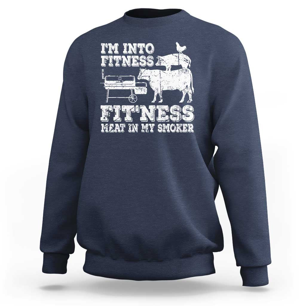 Funny BBQ Sweatshirt Meat Smoking Barbeque Griller Grilling Gifts - Wonder Print Shop