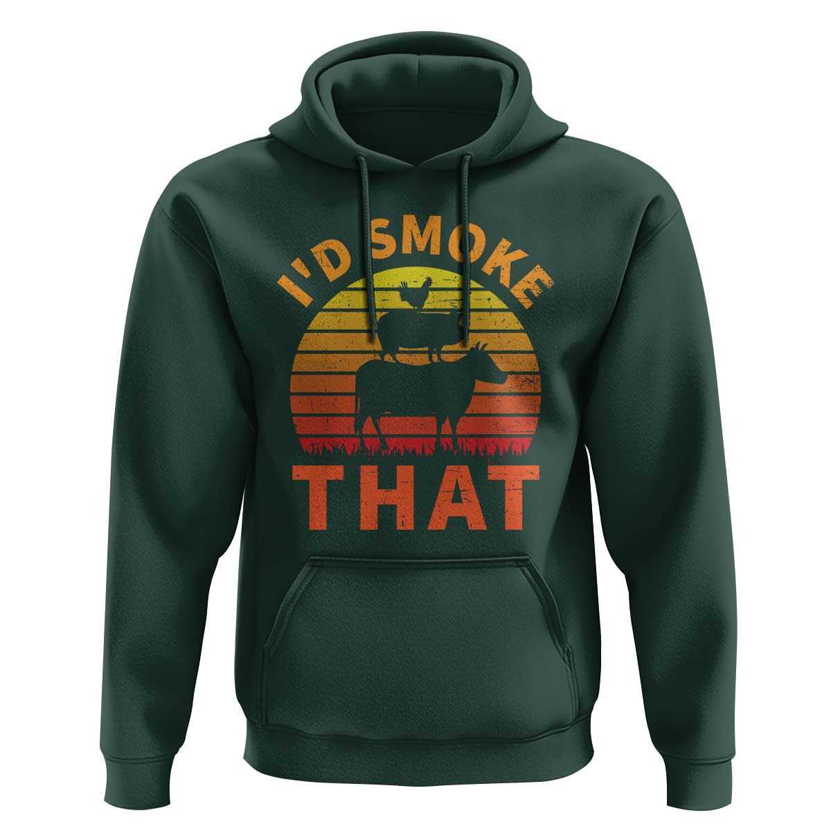 Funny BBQ Hoodie I'd Smoke That Barbecue Retro Grilling Gifts