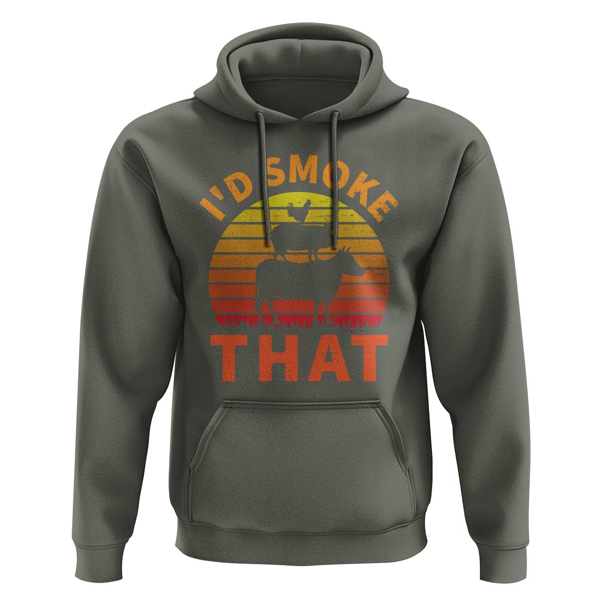 Funny BBQ Hoodie I'd Smoke That Barbecue Retro Grilling Gifts