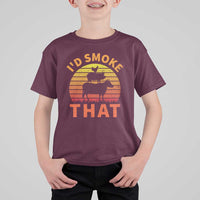 Funny BBQ T Shirt For Kid I'd Smoke That Barbecue Retro Grilling Gifts - Wonder Print Shop