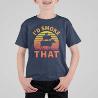 Funny BBQ T Shirt For Kid I'd Smoke That Barbecue Retro Grilling Gifts - Wonder Print Shop