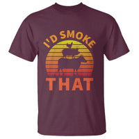 Funny BBQ T Shirt I'd Smoke That Barbecue Retro Grilling Gifts - Wonder Print Shop