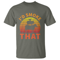 Funny BBQ T Shirt I'd Smoke That Barbecue Retro Grilling Gifts - Wonder Print Shop