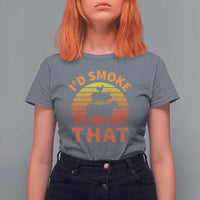 Funny BBQ T Shirt For Women I'd Smoke That Barbecue Retro Grilling Gifts - Wonder Print Shop