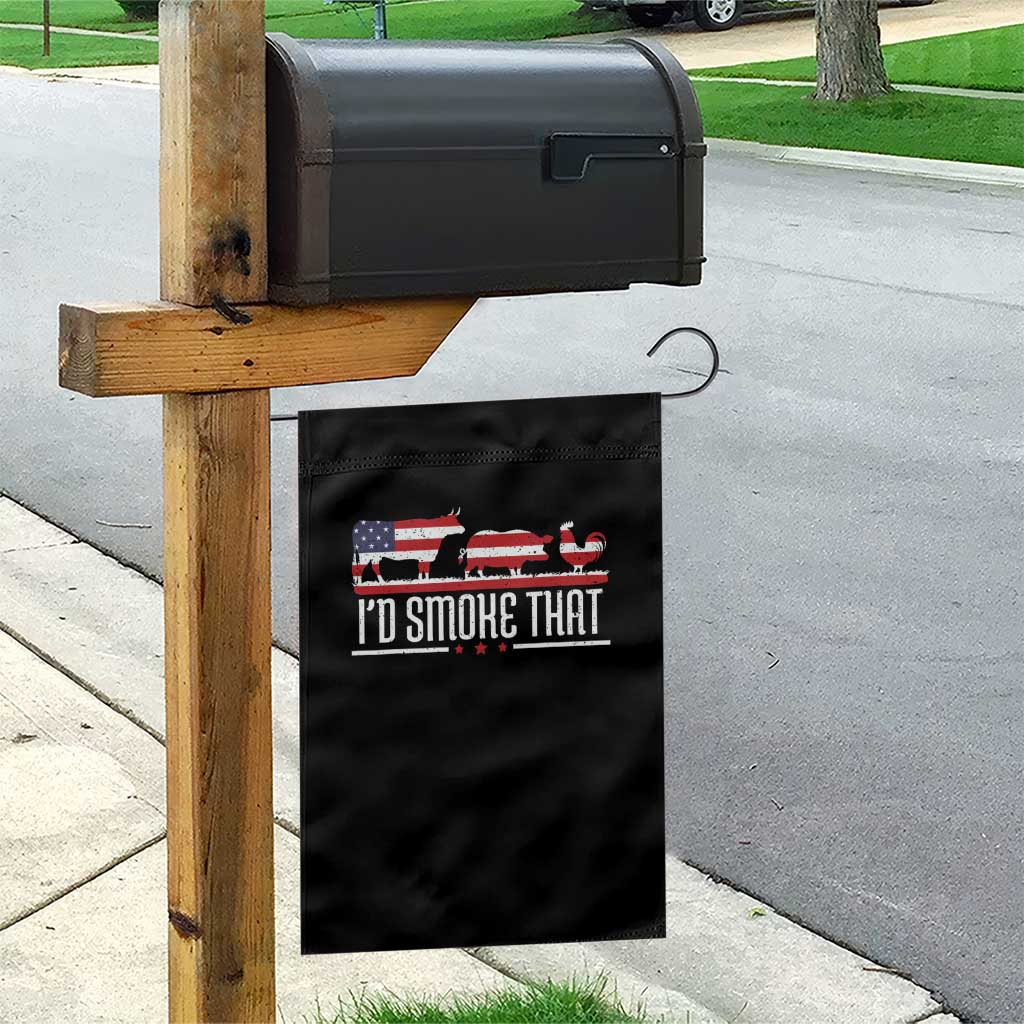 BBQ 4th July Garden Flag I'd Smoke That Patriot Barbeque Cook Chef