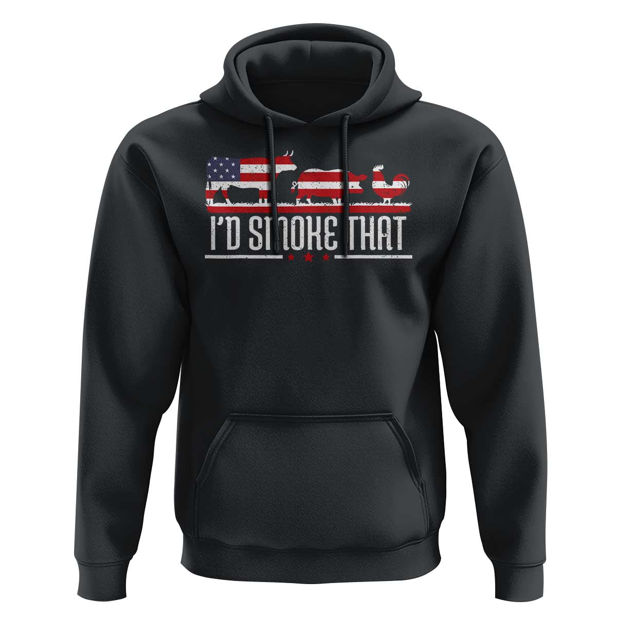 BBQ Hoodie 4th July I'd Smoke That Patriot Barbeque Cook Chef