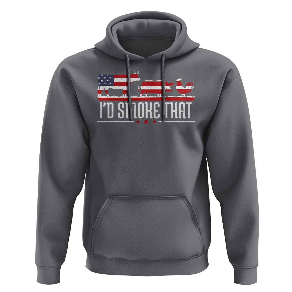 BBQ Hoodie 4th July I'd Smoke That Patriot Barbeque Cook Chef