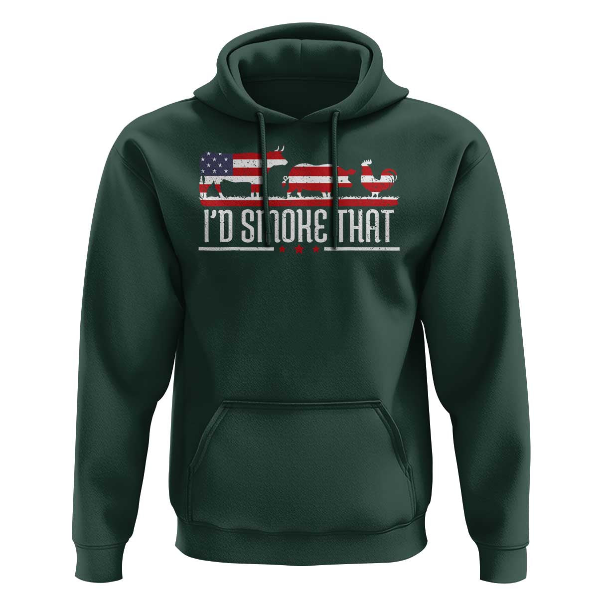 BBQ Hoodie 4th July I'd Smoke That Patriot Barbeque Cook Chef