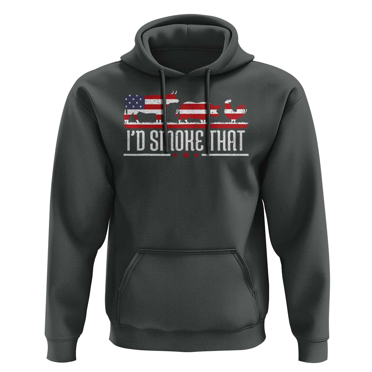 BBQ Hoodie 4th July I'd Smoke That Patriot Barbeque Cook Chef