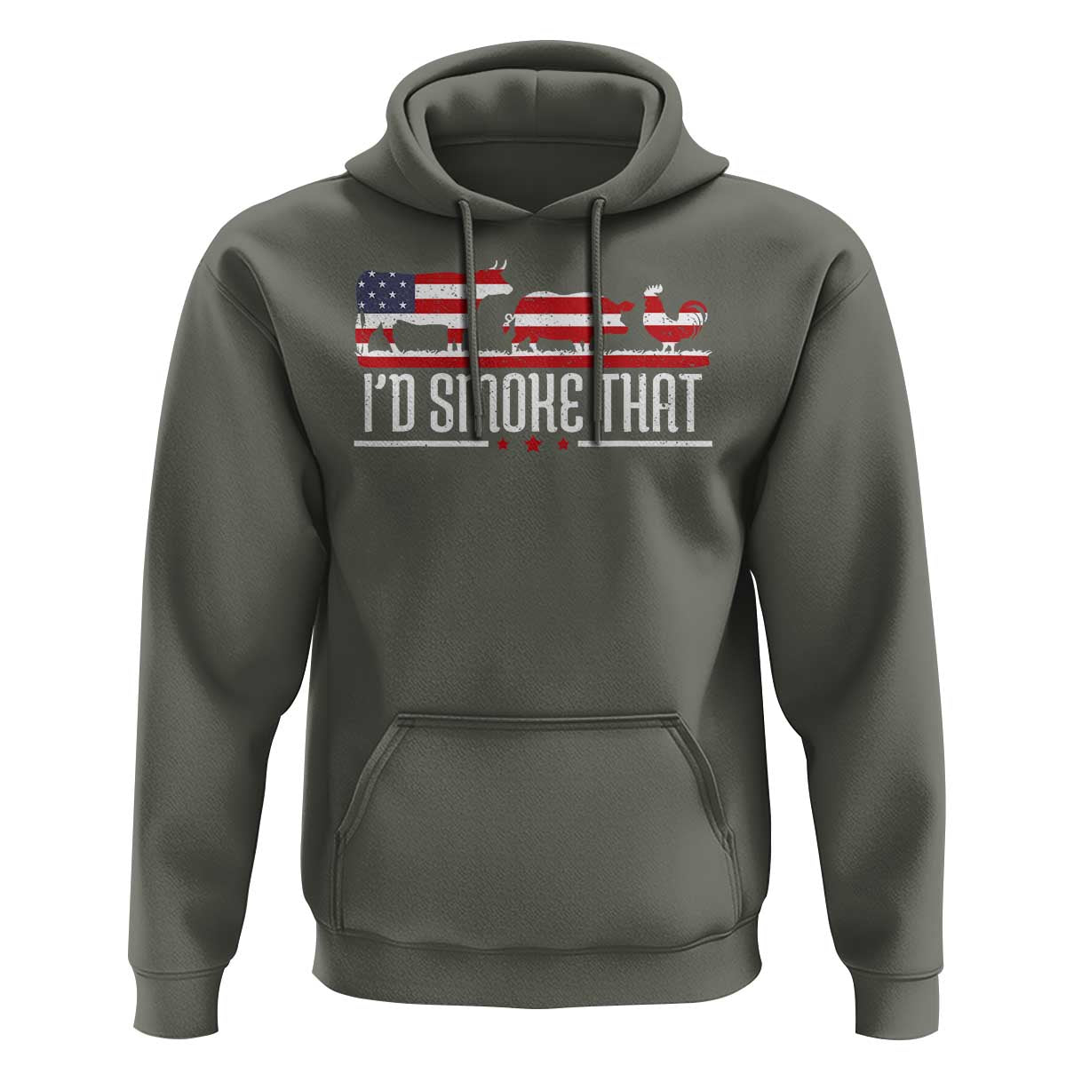 BBQ Hoodie 4th July I'd Smoke That Patriot Barbeque Cook Chef