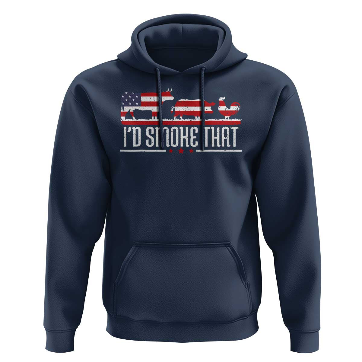 BBQ Hoodie 4th July I'd Smoke That Patriot Barbeque Cook Chef