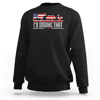 BBQ Sweatshirt 4th July I'd Smoke That Patriot Barbeque Cook Chef - Wonder Print Shop