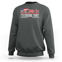 BBQ Sweatshirt 4th July I'd Smoke That Patriot Barbeque Cook Chef - Wonder Print Shop