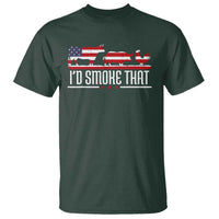 BBQ T Shirt 4th July I'd Smoke That Patriot Barbeque Cook Chef - Wonder Print Shop