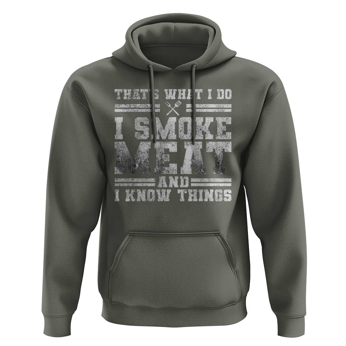 BBQ Hoodie That's What I Do I Smoke Meat And I Know Things Funny Saying