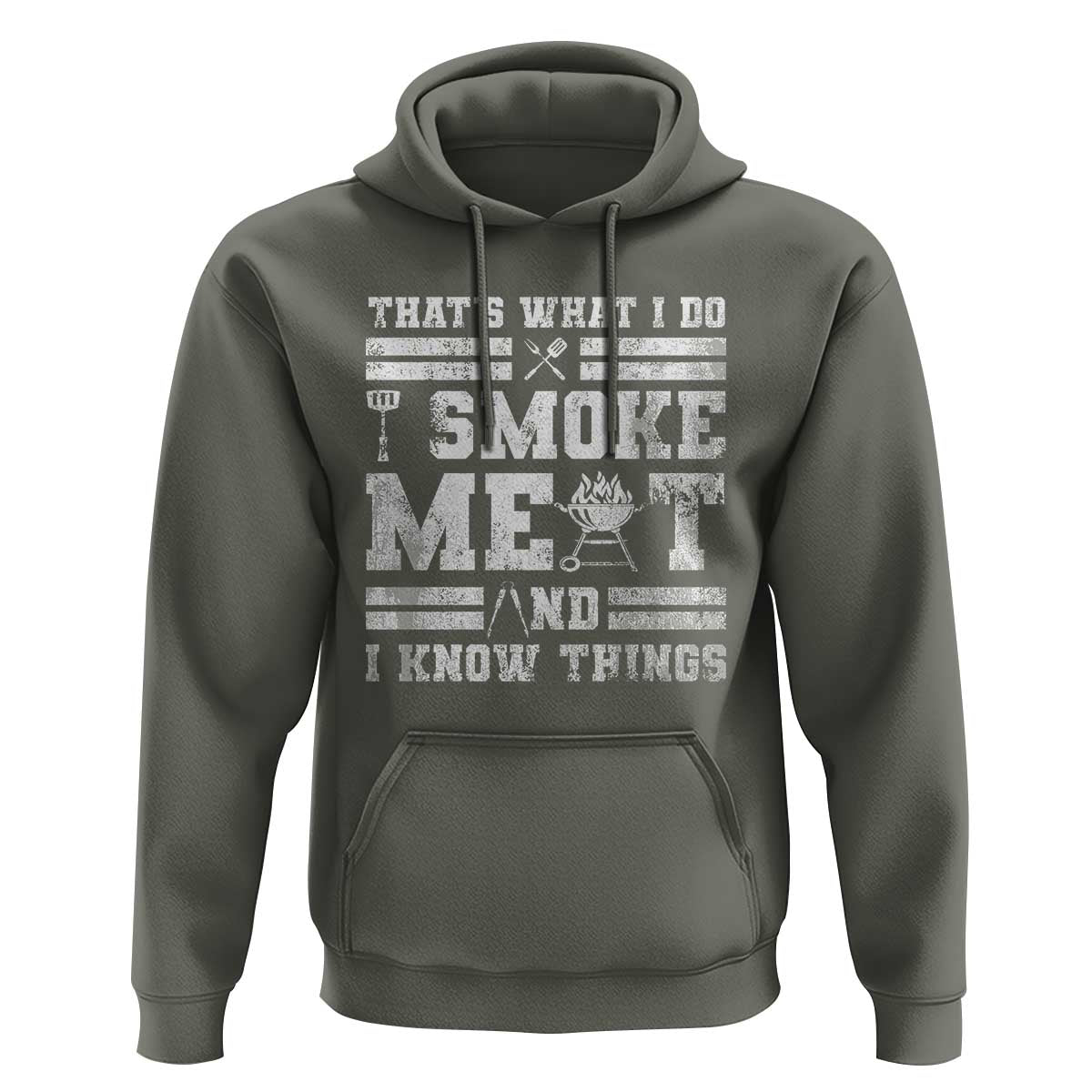 BBQ Hoodie I Smoke Meat And I Know Things Funny Saying