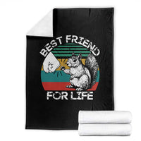 Squirrel Lover Throw Blanket Funny Vintage Squirrel Gift Best Friend For Life