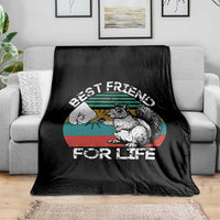 Squirrel Lover Throw Blanket Funny Vintage Squirrel Gift Best Friend For Life