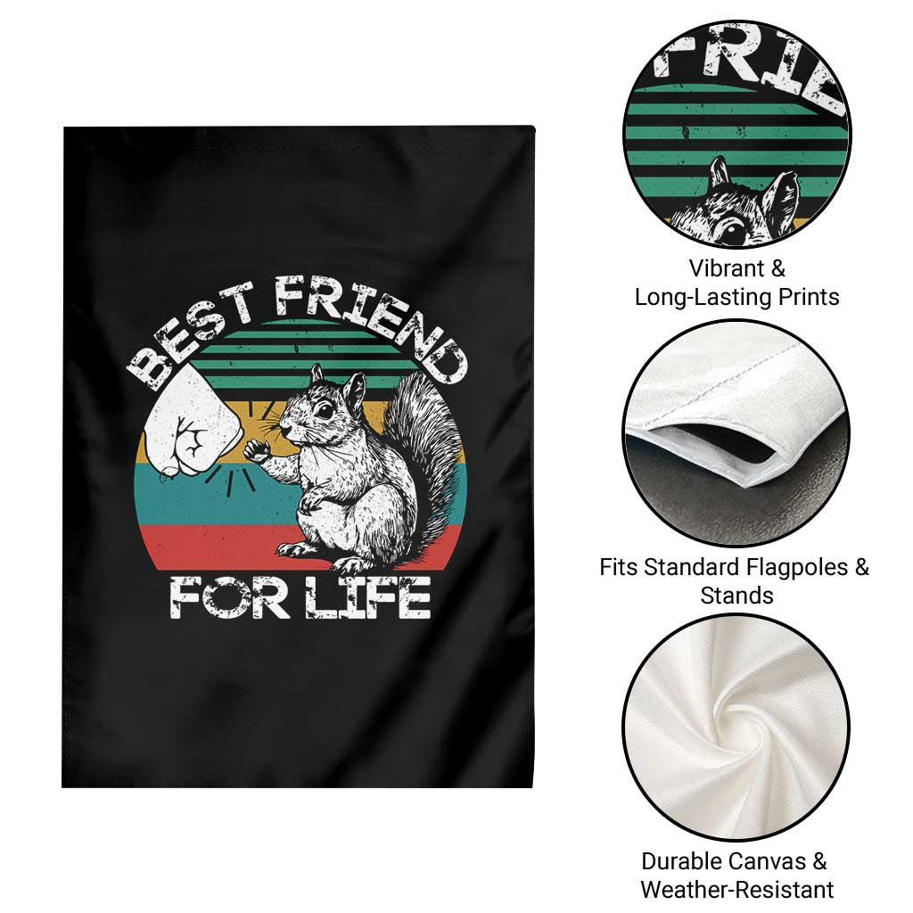 Squirrel Lover Garden Flag Funny Vintage Squirrel Gift Best Friend For Life