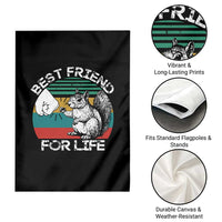 Squirrel Lover Garden Flag Funny Vintage Squirrel Gift Best Friend For Life