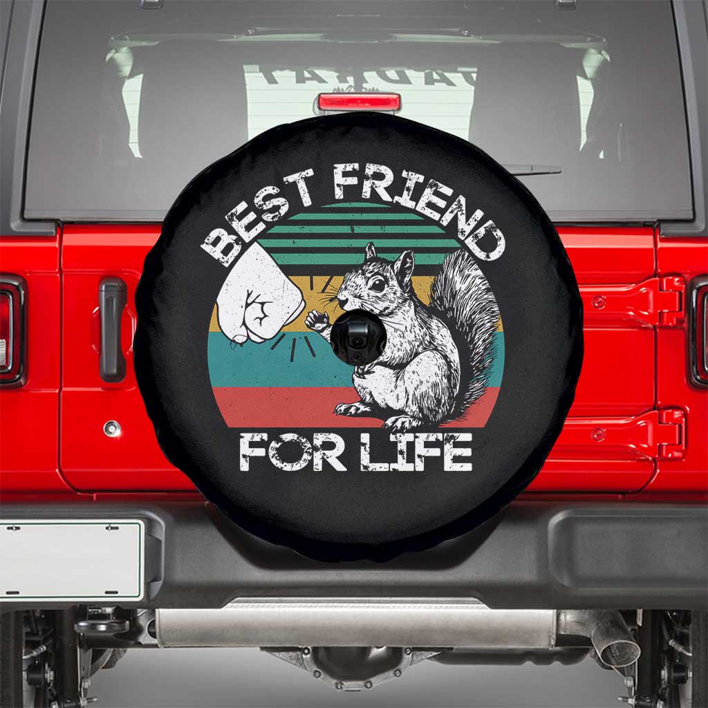 Squirrel Lover Spare Tire Cover Funny Vintage Squirrel Gift Best Friend For Life