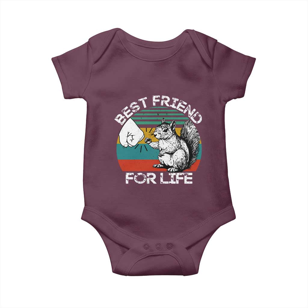 Squirrel Lover Baby Onesie Funny Vintage Squirrel Gift Best Friend For Life