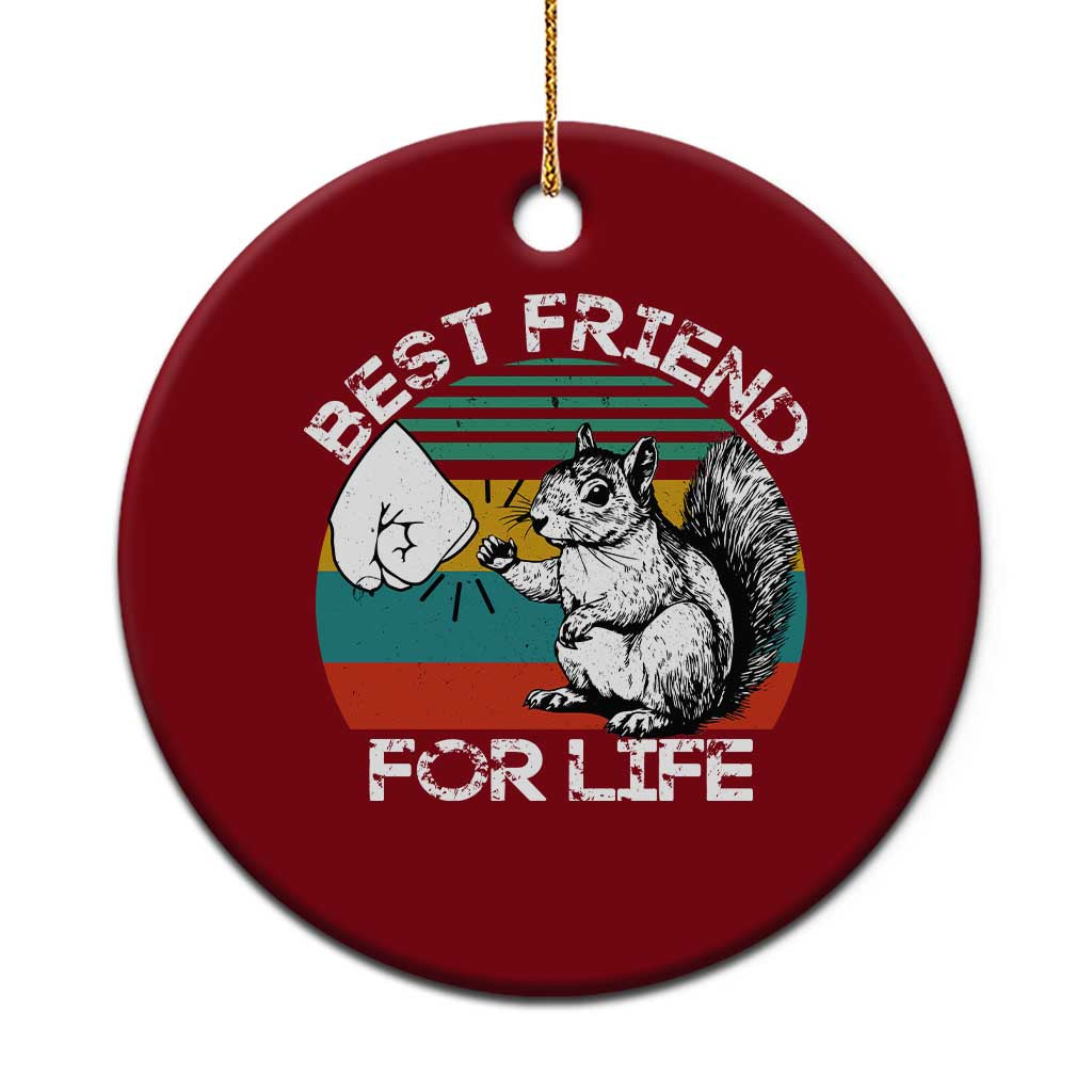 Squirrel Lover Ceramic Ornament Funny Vintage Squirrel Gift Best Friend For Life