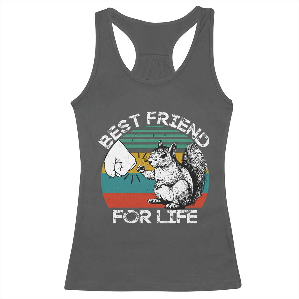 Squirrel Lover Racerback Tank Top Funny Vintage Squirrel Gift Best Friend For Life