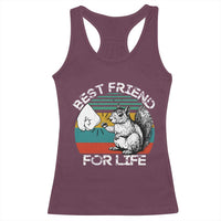 Squirrel Lover Racerback Tank Top Funny Vintage Squirrel Gift Best Friend For Life
