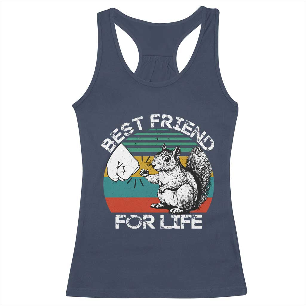 Squirrel Lover Racerback Tank Top Funny Vintage Squirrel Gift Best Friend For Life