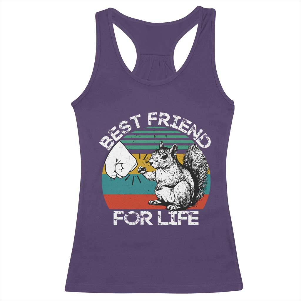 Squirrel Lover Racerback Tank Top Funny Vintage Squirrel Gift Best Friend For Life