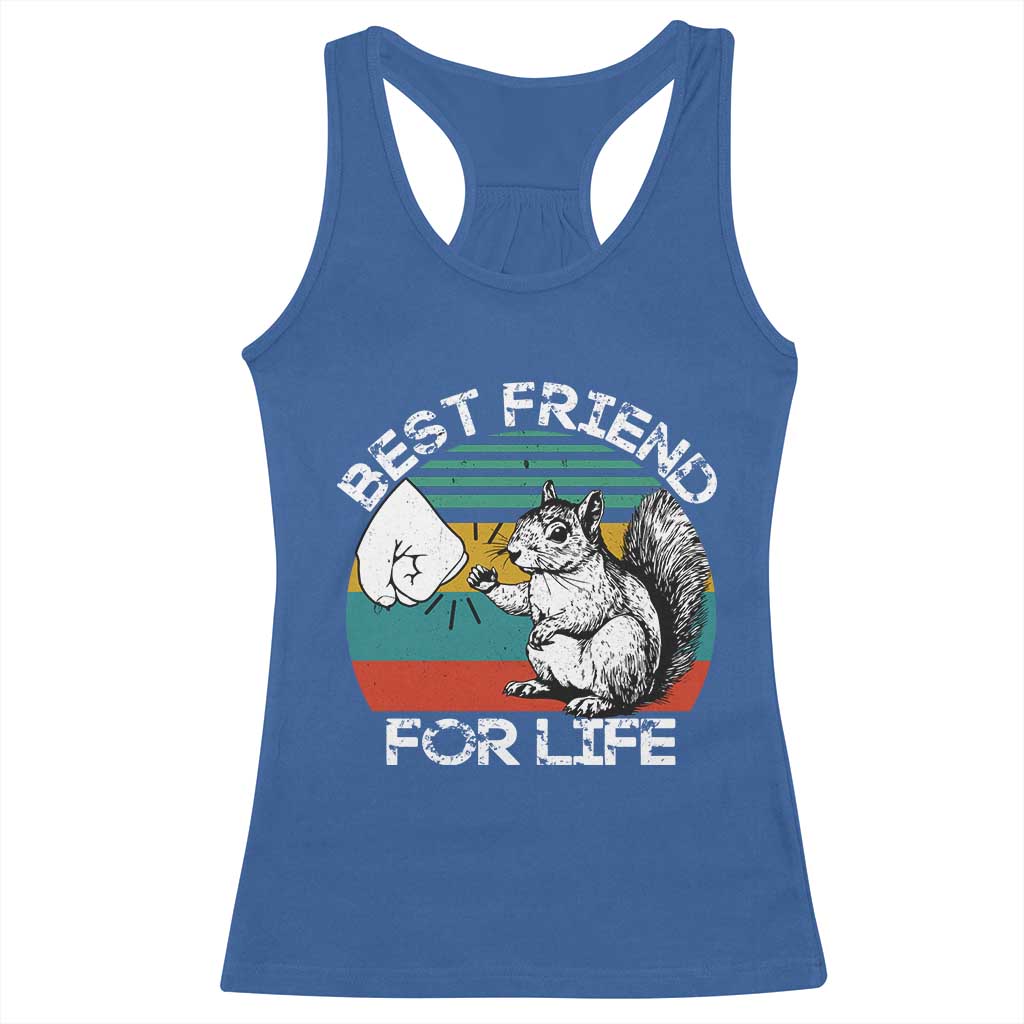 Squirrel Lover Racerback Tank Top Funny Vintage Squirrel Gift Best Friend For Life