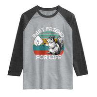 Squirrel Lover Raglan Shirt Funny Vintage Squirrel Gift Best Friend For Life