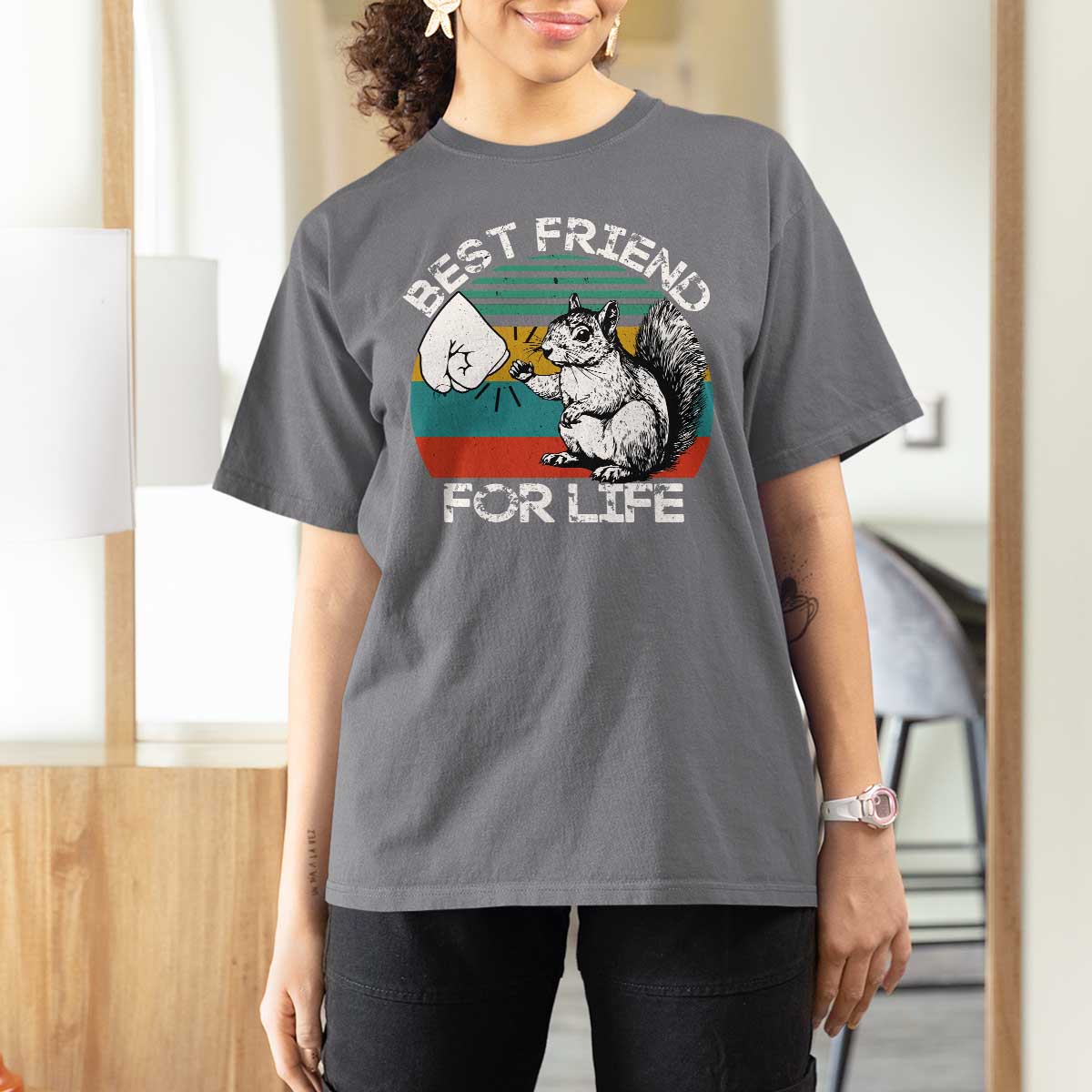 Squirrel Lover T Shirt For Women Funny Vintage Squirrel Gift Best Friend For Life