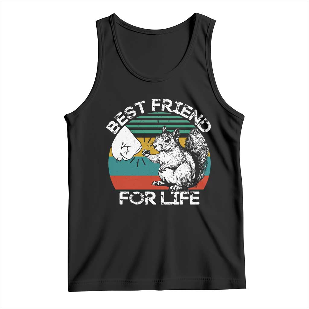 Squirrel Lover Tank Top Funny Vintage Squirrel Gift Best Friend For Life