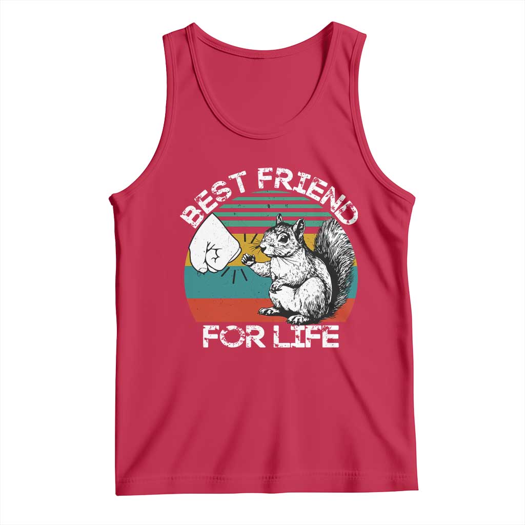 Squirrel Lover Tank Top Funny Vintage Squirrel Gift Best Friend For Life