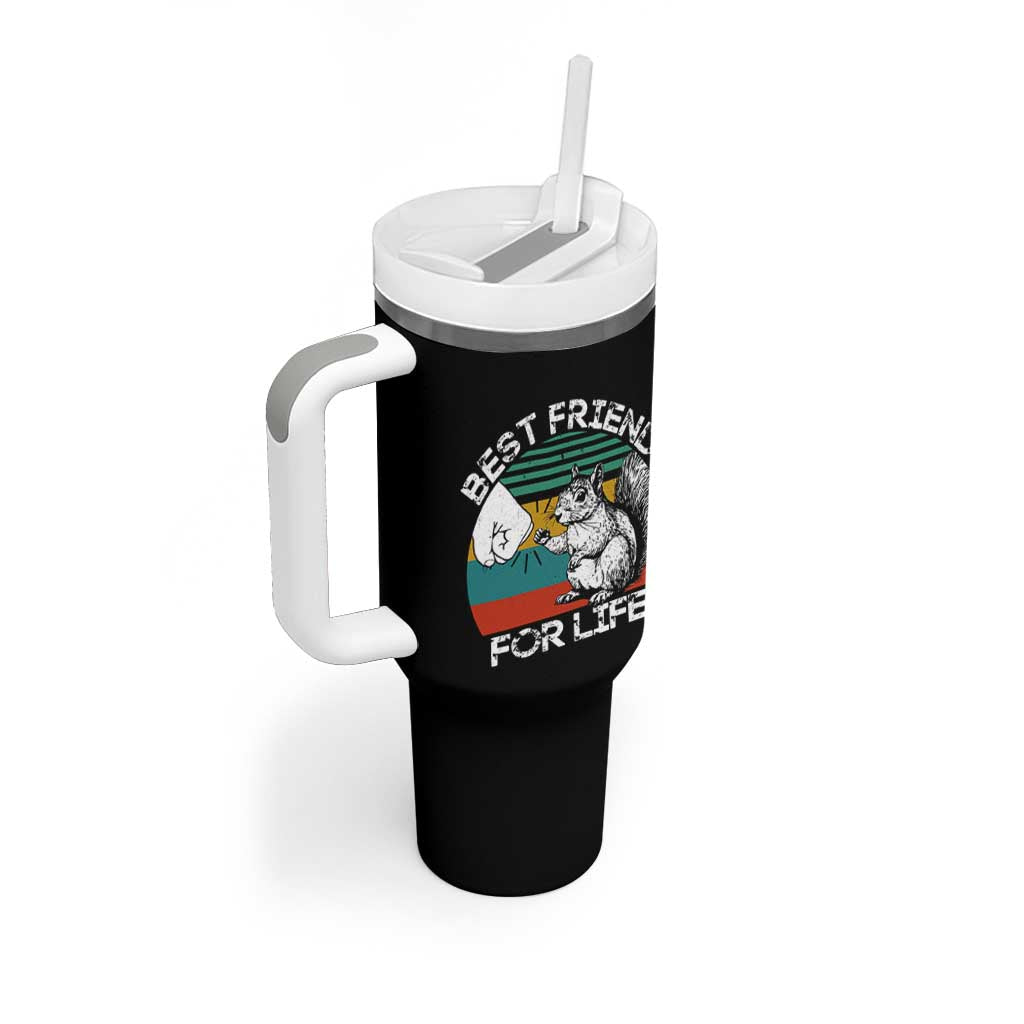 Squirrel Lover Tumbler With Handle Funny Vintage Squirrel Gift Best Friend For Life