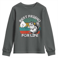 Squirrel Lover Youth Sweatshirt Funny Vintage Squirrel Gift Best Friend For Life