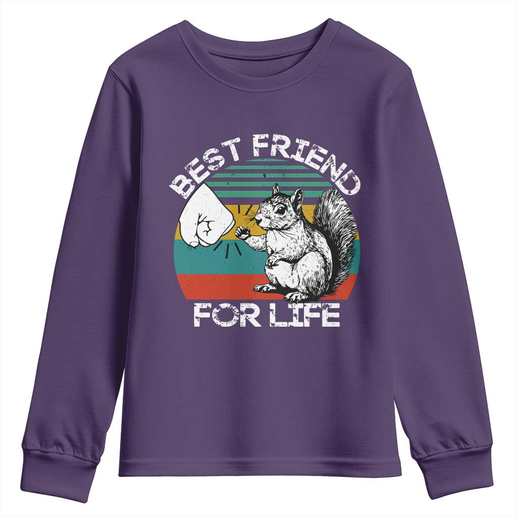 Squirrel Lover Youth Sweatshirt Funny Vintage Squirrel Gift Best Friend For Life