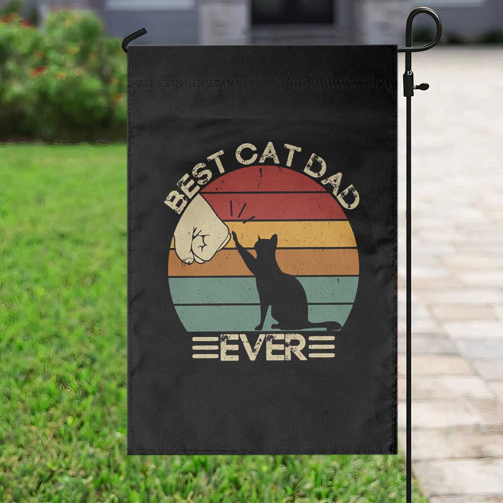 Best Cat Dad Ever Garden Flag Funny Cat Lover Gift Fathers Day - Wonder Print Shop
