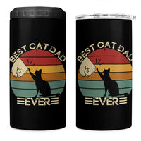 Best Cat Dad Ever 4 in 1 Can Cooler Tumbler Funny Cat Lover Gift Fathers Day - Wonder Print Shop