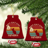 Best Cat Dad Ever Ceramic Ornament Funny Cat Lover Gift Fathers Day - Wonder Print Shop