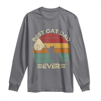 Best Cat Dad Ever Long Sleeve Shirt Funny Cat Lover Gift Fathers Day - Wonder Print Shop