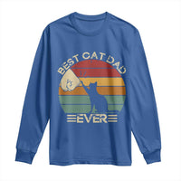 Best Cat Dad Ever Long Sleeve Shirt Funny Cat Lover Gift Fathers Day - Wonder Print Shop